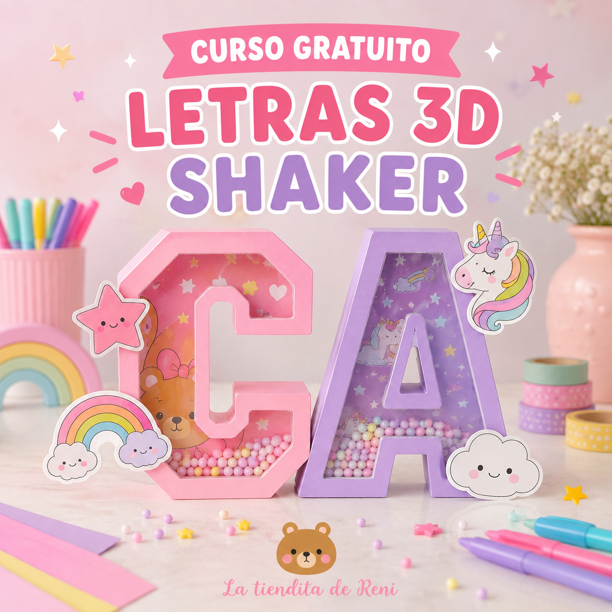 Letras 3D shaker - CURSO GRATUITO!