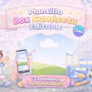 Plantilla Box camiseta editable en Canva