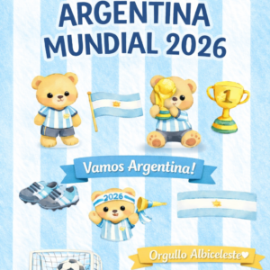 Cliparts Osito Argentina Mundial 2026