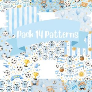 Pack 14 patterns Argentina Mundial 2026
