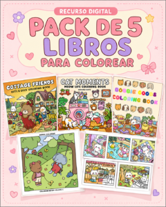 Pack x 5 libros para colorear
