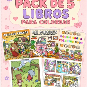 Pack x 5 libros para colorear