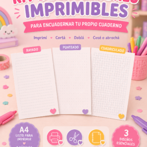 Kit de interiores imprimibles para encuadernación